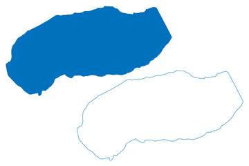 Leirvatnet Lake (Kingdom of Norway, Sweden) map vector illustration, scribble sketch Leirvatnet map