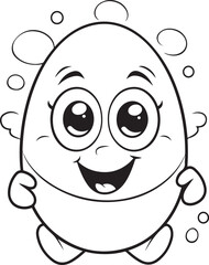 Easter bunny egg coloring page for kids