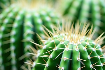 Cactus spines, closeup and panoramic.