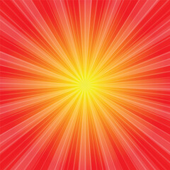 Obraz premium Sun Sunburst Pattern. Sunny abstract background. Sunbeam ray pattern sunburst background. Bright yellow, blue, red, orange, green color explosive background.