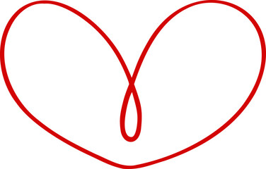 Heart outline sketch logo vector illustration. Cute Love Heart symbol hand drawing stylized design element