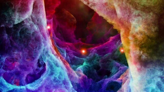 Beautiful travel in deep space .