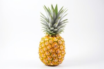 Pineapple on blank backdrop