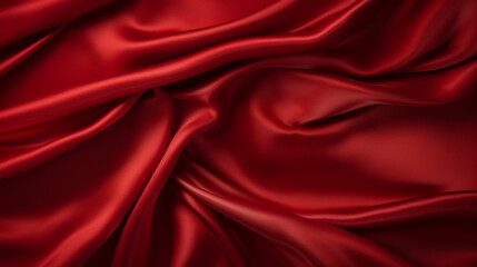 Obraz premium Red silk background. Dark toned with vignette 