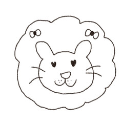 Cute lion sketch