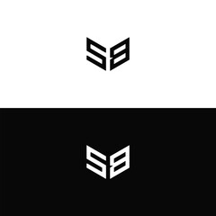 SB logo. S B design. White SB letter. SB, S B letter logo design. Initial letter SB linked circle uppercase monogram logo. S B letter logo vector design.	
