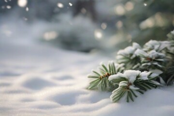 snow covered fir tree
