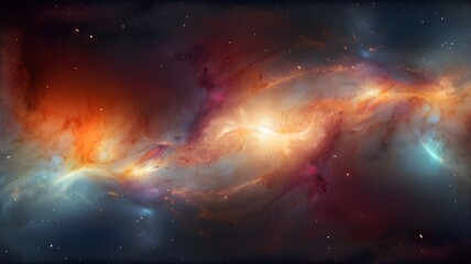 Fototapeta premium Colorful space galaxy cloud nebula. Stary night cosmos. Universe science astronomy. Supernova background wallpaper, Generative AI 
