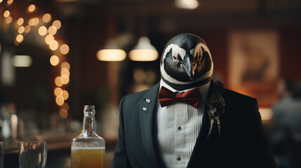 trickfilm sketched Penguins at the bar