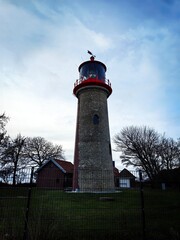 lighthouse at dusk