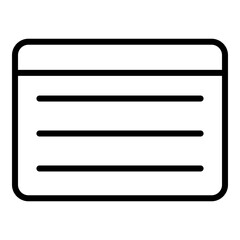 Index Cards Line Icon