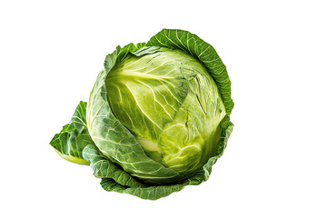 cabbage on a white background or transparent background