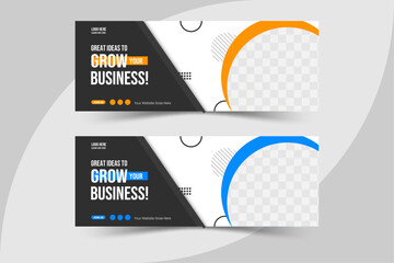 Digital marketing  Facebook cover banner ,web banner template social media post.
