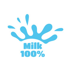 Fototapeta premium Fresh milk logo concept. Milk logo isolated vector emblem