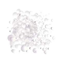 Irregular soap foam. Illustration isolated on white
