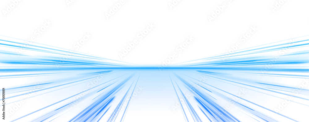Aufkleber light arc in blue colors. blue wave curved lines for presentations. vector png speed of light in spa