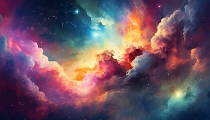 sunrise in space Space cloud nebula color