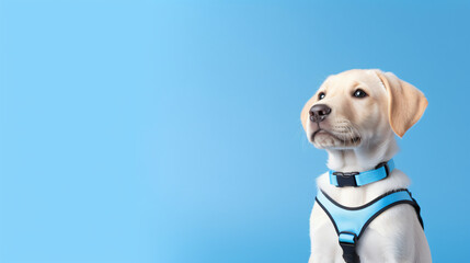 Light colored Labrador guide dog