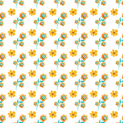 Free vector flat floral spring pattern design