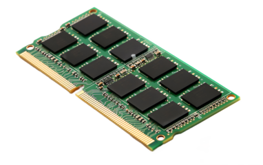 a green circuit board with black squares