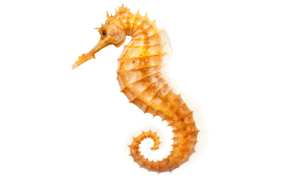 a seahorse with a white background