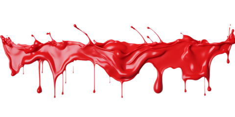 a red paint dripping down