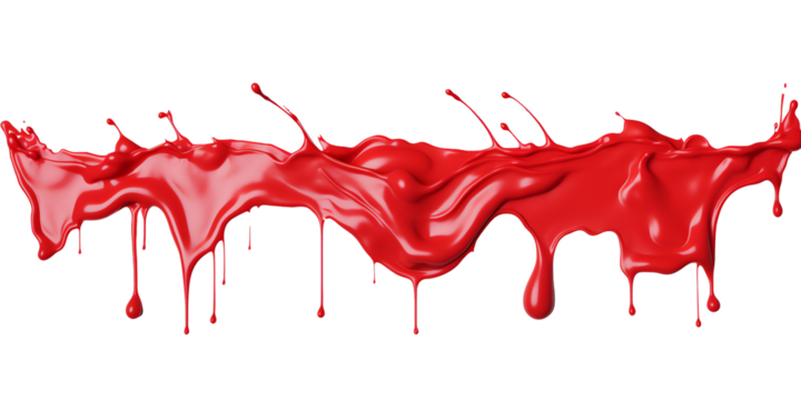 a red paint dripping down - Powered by Adobe