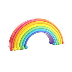 a rainbow made of balls