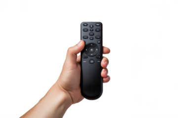 a hand holding a remote control