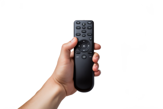 a hand holding a remote control