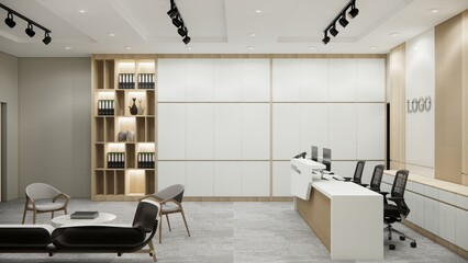 Corporate Office Interior Design 3d Visualization