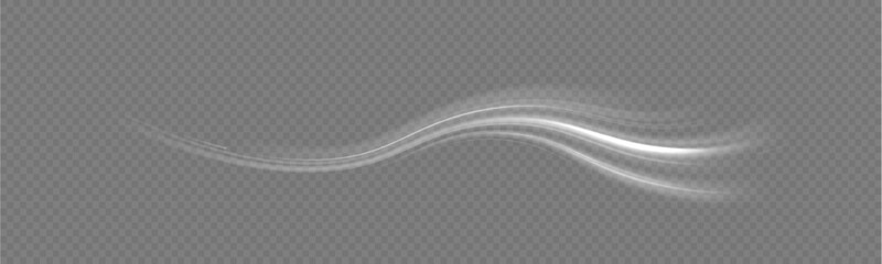 Comet with a long bright tail in outer space. Laser beams luminous abstract sparkling isolated on a transparent background. Abstract neon color glowing lines background.  © Vitalii