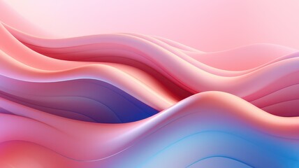 Soft glittering flat 3d background with wave shapes created with Generative AI