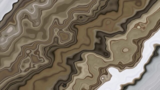 texture of a surface fluid marbling acrylic background. Abstract brown color  motion flow 4k animation video