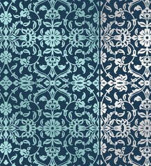 wedding card design, traditional paisley floral pattern , royal India	