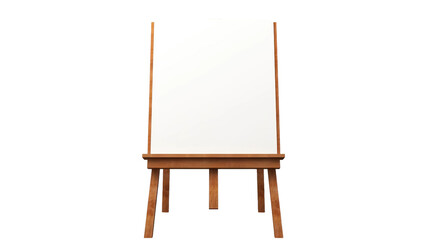 Easel with painting. isolated object, transparent background 