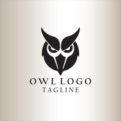 Owl logo design vector template