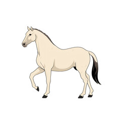 Obraz na płótnie Canvas a cartoon of a horse