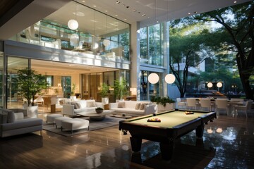 modern billiards club room decoration inspiration ideas