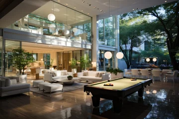 Foto op Plexiglas modern billiards club room decoration inspiration ideas © Ahmad