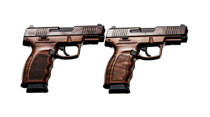 Handgun On a transparent background 