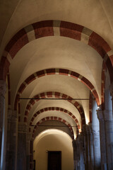 Interior of Sant Ambrogio church in Milan, Italy