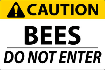 Caution Sign Bees - Do Not Enter