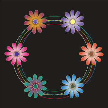 Free Vector Flowers Mandala, Vintage Decorative Elements, Oriental patterns