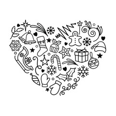 Floral heart, Christmas Heart design - Heart for Cricut, Christmas Heart , Christmas Tree , Kids Christmas