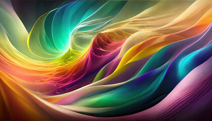 A Mesmerizing 3D Abstract Multi color Visualization