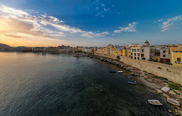 Walls of Tramontana in Trapani. Sicily Italy