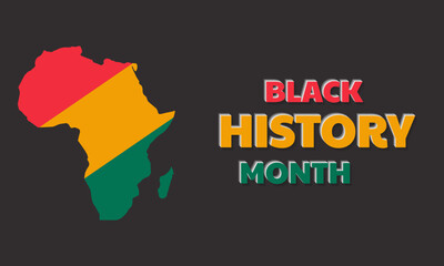Vector illustration for celebrating African American History Month with text black history month