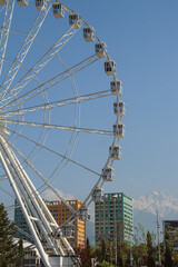 ferris wheel on a blue sky