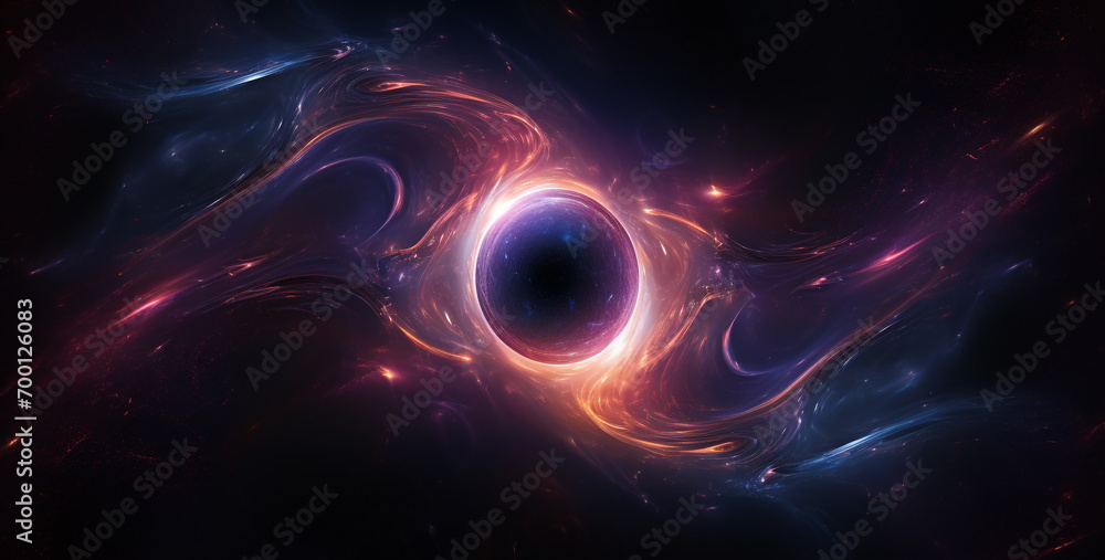 Poster deep space image showing a subspace anomaly, background with space for text
